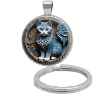 Brelok do kluczy/ka - Kot - ozdobna zawieszka, plecak, portfel