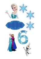 WYDRUK CUKROWY NA TORT JADALNY KRAINA LODU MASA CUKROWA ELSA ELZA ANNA OLAF