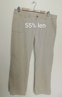 Spodnie len bawełna lniane 42