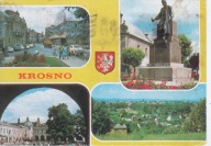 KROSNO - ŚRÓDMIEŚCIE - POMNIK ŁUKASZEWICZA - RYNEK - HERB