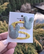 Spinki dla niemowląt dziewczynek kwiatki 2 szt. handmade