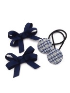 Komplet do włosów gumki i spinki kokardki handmade Momilio kolekcja Vanda