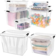 POJEMNIK PUDŁO MASTER BOX Z POKRYWĄ 55L PRZEZROCZYSTE