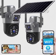 ZEWNĘTRZNA KAMERA SOLARNA SMART 4K TYP-C DWA OBIEKTYWY - WiFi 2.4GHz