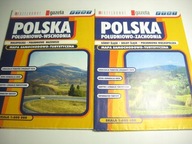 POLSKA 4 mapy samochodowo-turystyczne GW Przygoda z Polską 13 zeszytów