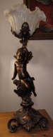 Duża podstawa lampy z cherubinem / putto – styl barok / rokoko – 6,3 kg