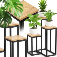 KWIETNIK STOJĄCY METALOWY LOFTOWY CRAFT STOJAK NA KWIATY ROŚLINY PÓŁKI DUŻY