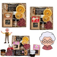 HIT DZIEŃ BABCI DZIADKA KOSZ BOX PREZENT UPOMINEK HERBATA CZEKOLADA MIÓD