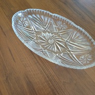 Kryształowa miska półmiska kryształowy półmisek na cukierki ciastka 33x17