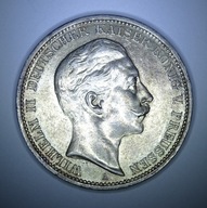 Cesarstwo Niemieckie, 3 marki, 1909r. - A - Ag 5