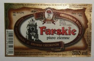 STARA ETYKIETA PIWO CIEMNE FARSKIE BROWAR CIECHANÓW