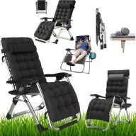 LEŻAK FOTEL OGRODOWY PODUSZKA PLAŻOWY TURYSTYCZNY ROZKŁADANY WYGODNY MOCNY