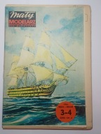 Brytyjski okręt żaglowy "VICTORY" skala 1:200, Mały Modelarz numer 3-4/1986