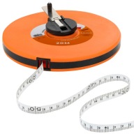 Miara Zwijana 20m Taśma miernicza Z korbką Miarka Taśmowa Budowlana Pomiar