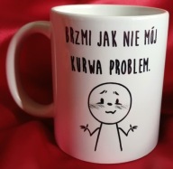 Kubek handmade z humorystycznym napisem