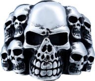 Sygnet Czaszki N punk skull biker moto rock stal 316L