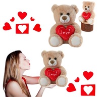 PLUSZOWY MIŚ MISIEK Z SERCEM LOVE DUZY 25 CM NA PREZENT DLA NIEJ WALENTYNKI