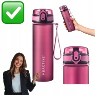 BUTELKA NA WODĘ BIDON TRITAN SZCZELNA SPORTOWA Z SITKIEM I PODZIAŁKĄ 500ml