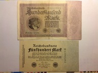 Niemcy 2 banknoty używane z 1923 roku