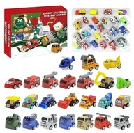 KALENDARZ ADWENTOWY BOŻE NARODZENIE DLA DZIECI 24 SAMOCHODY AUTKA PREZENT