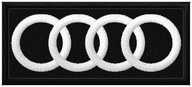 Termo Naszywka Audi Motoryzacja Pierścienie Haftowana Naprasowanka