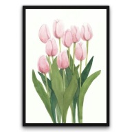 Plakat z ramą 30x40cm Delikatna wiosna Kwiaty Natura Pastelowy Prezent