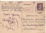 UKRAINA -TRZECIA RZESZA -postkarte -obieg 1942 rok -j.ukraiński