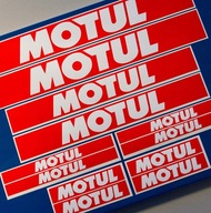 12x Naklejki z logo MOTUL Zestaw Duży 11-34cm Quad Ścigacz Skuter Cross