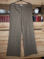 SOLAR nowe spodnie melanż 60% wełna r. S