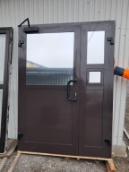 DRZWI Zewnętrzne Aluminiowe Dwuskrzydłowe Okno podawcze 150x206cm