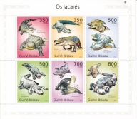 Gwinea Bissau 2010 ** cena 6,50 zł kat.8,50€ - fauna, krokodyle, arkusz