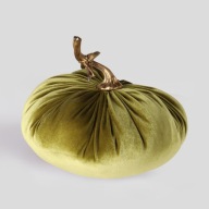 Welurowa zielona dynia Home&You ze złotym ogonkiem