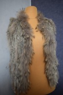 PIĘKNA KAMIZELKA FUTRZANA SKÓRZANA Z KRÓLIKA I LISA Z KIESZENIAMI_42