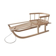 Sanki drewniane z oparciem