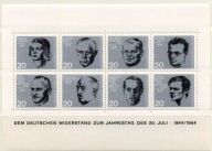 Niemcy 1964 Bl. - Blok 3 ** II wojna światowa zamach na Hitlera opór