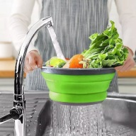 DURSZLAK SKŁADANY SILIKONOWY SITKO CEDZAK OCIEKACZ