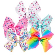 DUŻE KOKARDY JoJo SIWA BOWS 4 SZT KOLOROWE JEDNOROŻEC UNICORN