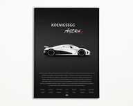 PLAKAT KOENIGSEGG AGERA R IDEALNY NA PREZENT OBRAZ NA ŚCIANE A3