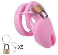 Pas Cnoty Różowy Silikonowy Miękki Femdom BDSM