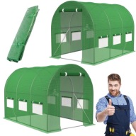 TUNEL FOLIOWY OGRODOWY SZKLARNIA MOCNA KONSTRUKCJA NA WARZYWA 7m2 2x3,5x2m