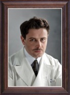 Obraz Franciszek Łukaszczyk portret w drewnianej ramie ze szkłem