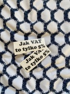 Naklejka na samochód Jak VAT to tylko 5% 2SZT! Czarne 3,5x10cm BUDDA