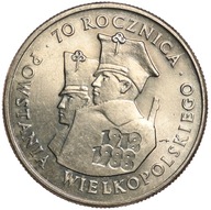 100 zł złotych 70 Rocznica Powstania Wielkopolskiego 1988