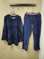 Komplet dresowy granatowy mięciutki, ciepły r. Uni Italy !!!