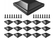 JB506 16 sztuk, Nakrętki na słupki 9 x 9 cm nakładki zaślepki do słupków