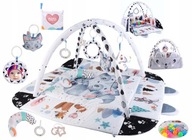 MATA EDUKACYJNA DUŻA MIĘKA INTERAKTYWNA DWUSTRONNA 4w1 KOJEC DLA NIEMOWLĄT