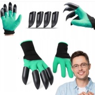 2X MOCNE RĘKAWICE ROBOCZE OGRODOWE RĘKAWICZKI Z PAZURKAMI PAZURKI KOMPLET