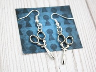 kolczyki NOŻYCE vintage kapelusznik Alicja W Krainie Czarów wonderland W33