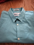 Calvin Klein koszula męska M kratka bawełna z lycra classic fit extra