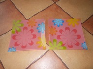 ŁADNA SZKLANA PATERA LUB KLOSZ PRL 2 SZT